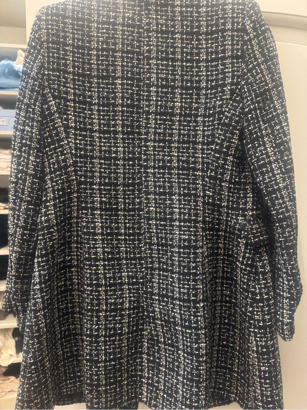 Zara Black and White Tweed Blazer size XS